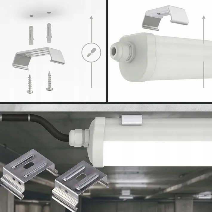 Hermetické LED svietidlo 46W 6500K 5600lm 150cm Phillips povrchová montáž do garáže