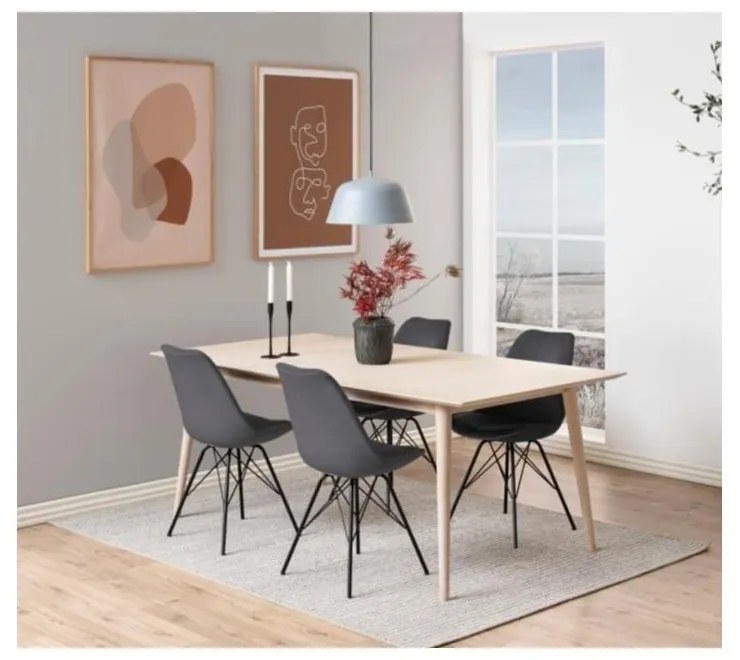 Čierna/sivá jedálenská stolička Eris – Actona