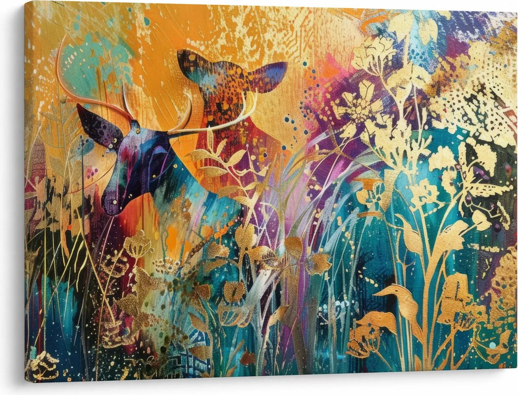 Obraz - Abstraktná maľba prírody (70x50 cm)