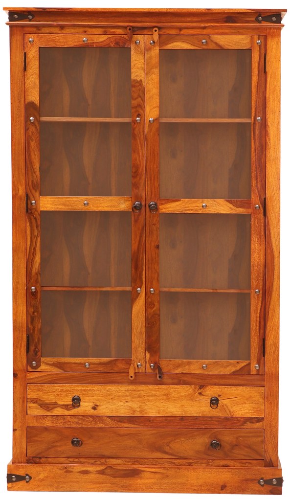 furniture-nabytek.cz - Dřevěná vitrína z masivního dřeva palisandr 100x200x45