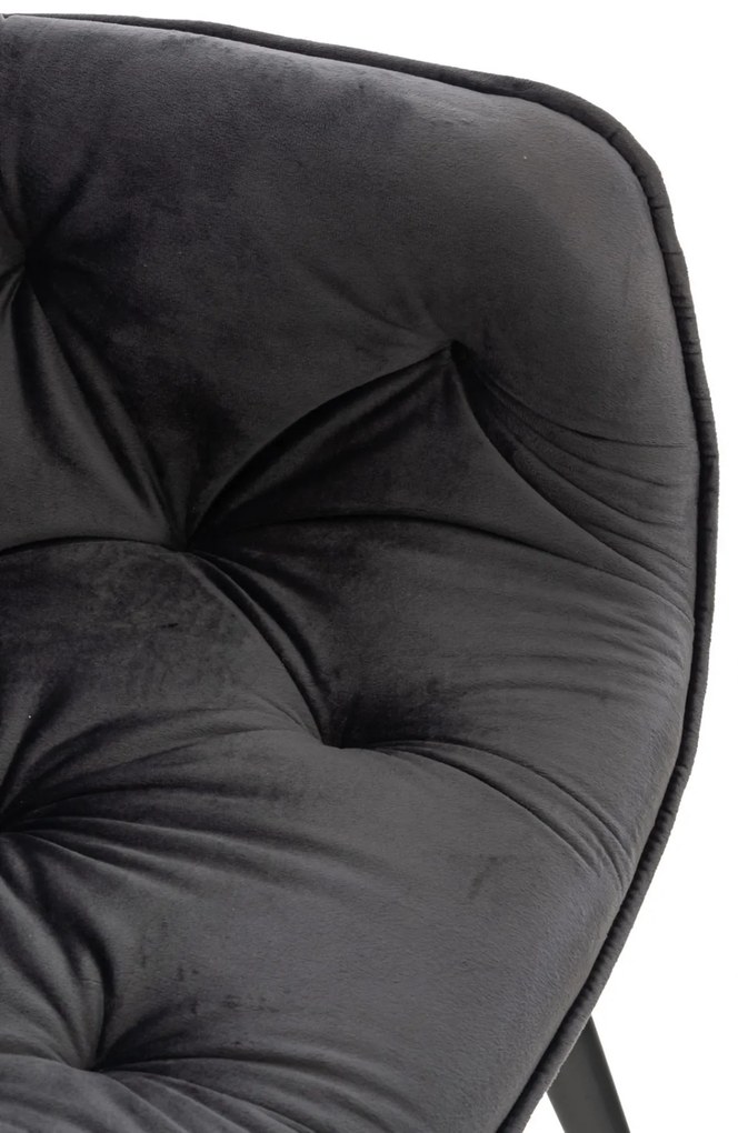 Stolička Tanna - zamat - Tmavo sivá