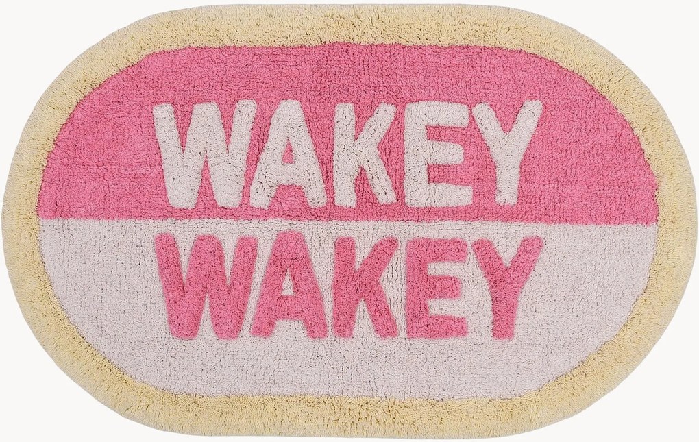 Bavlnený kúpeľňový koberec Wakey Wakey