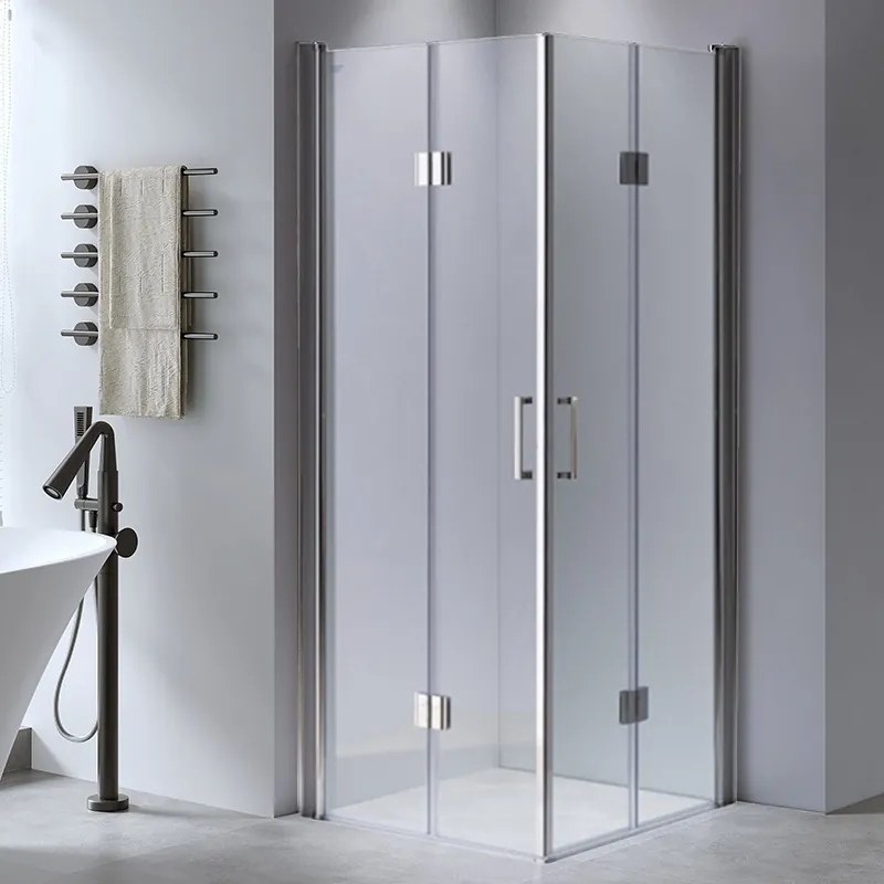 BPS-koupelny Štvorcový sprchovací kút ZES KZ1290B 90x90 chróm/transparent - bez vaničky