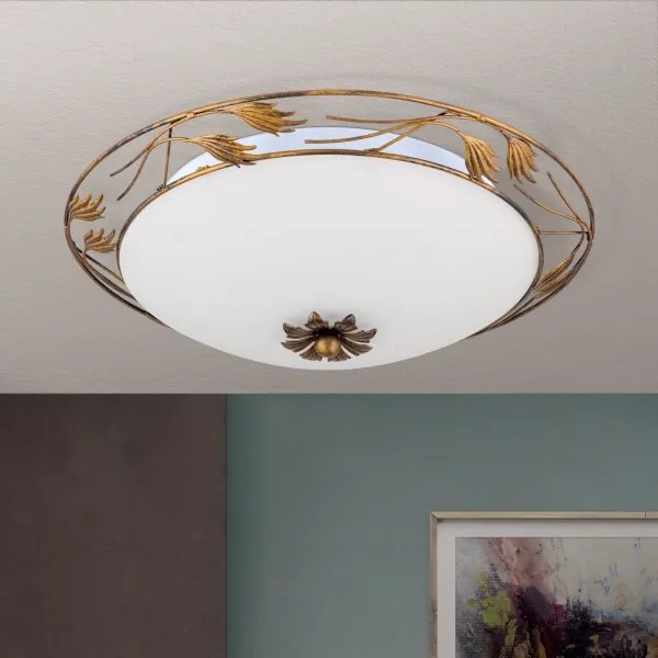 Orion DL 7-509/50 - Stropné svietidlo FLEUR 3xE27/60W/230V pr. 50 cm bronz