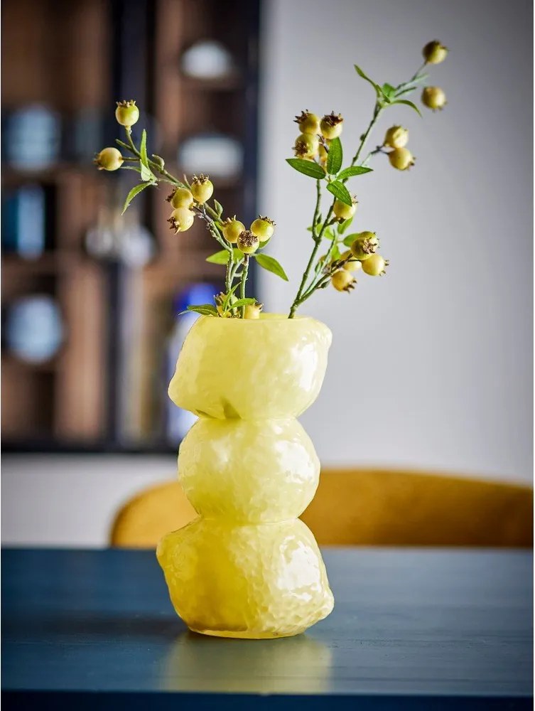 Žltá sklenená váza (výška 27 cm) Limone – Bloomingville
