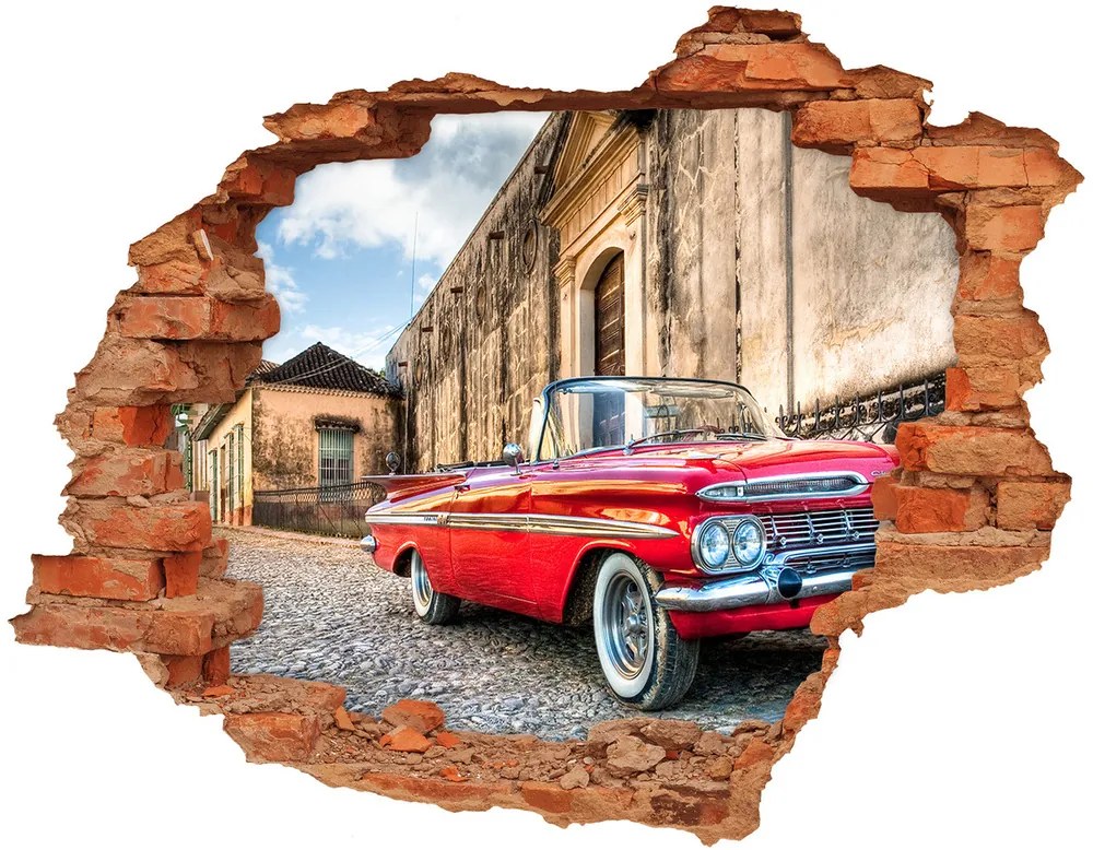 Fototapeta diera na stenu 3D Red chevrolet nd-c-28895632