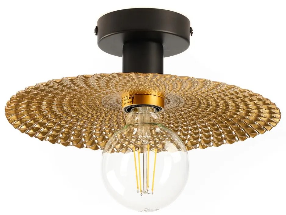 ONLI - Stropné svietidlo GOLDEN 1xE27/22W/230V pr. 28 cm zlatá/čierna