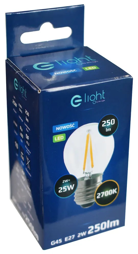 Ecolamp Dekoračná LED žiarovka E27 teplá 3000k 2w 250 lm