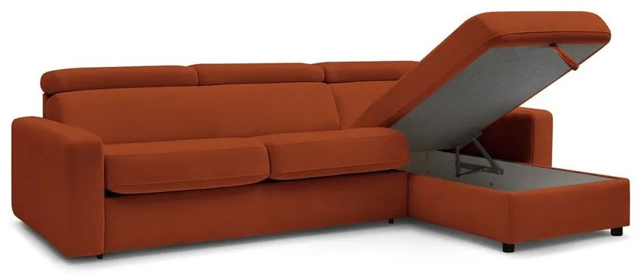 Rozkladacia rohová pohovka v tehlovej farbe (variabilná) Monaco – Bobochic Paris