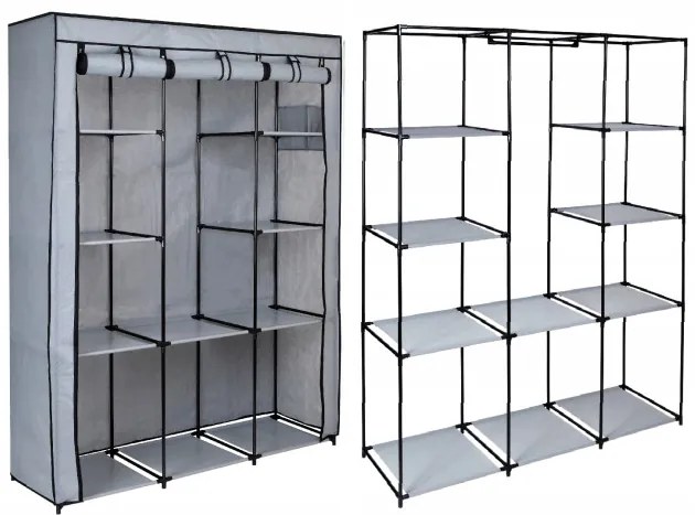 Šatníková skriňa MIRA MAXI sivá