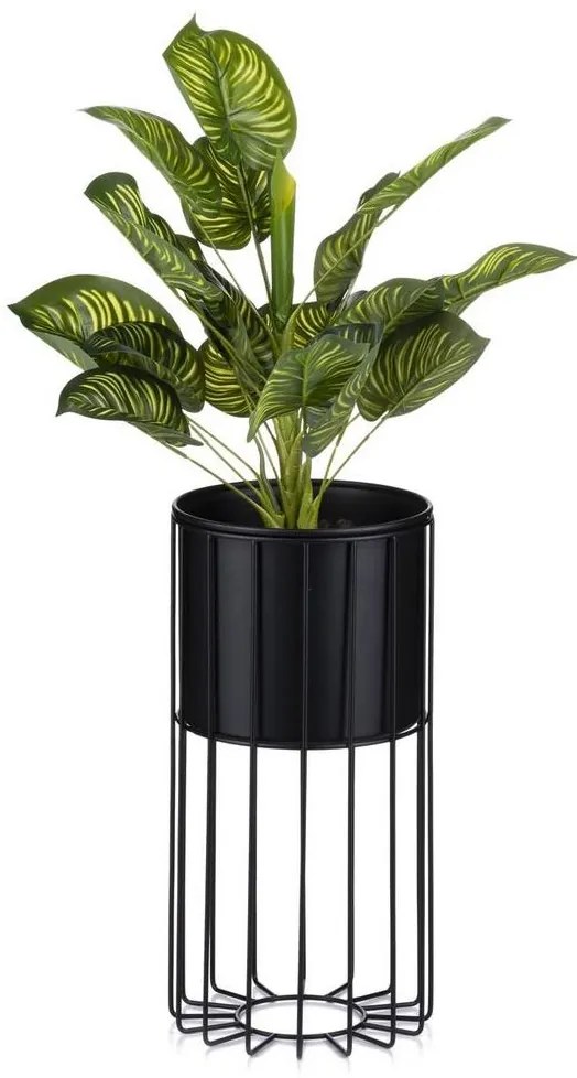 Kovový kvetináč LOFT 42x20 cm čierna