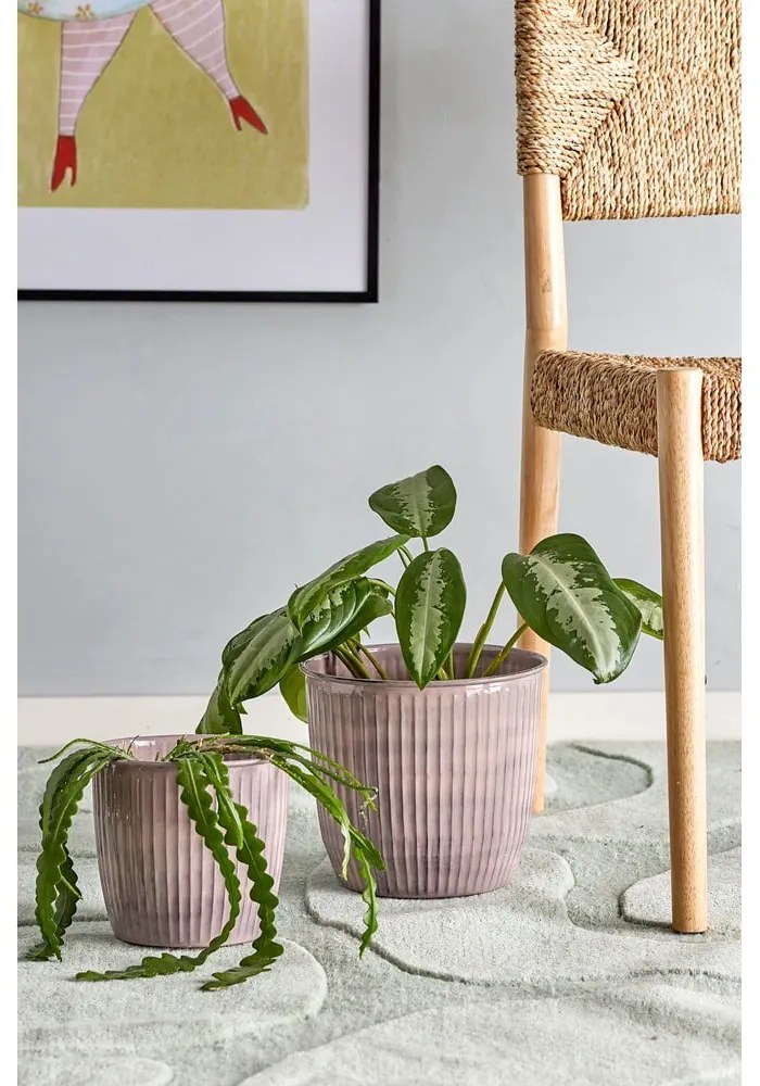 Kovové obaly na kvetináče v súprave 2 ks ø 21,5 cm Kenzie – Bloomingville