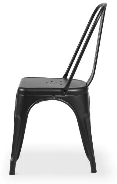 Bistro stolička Paris inšpirovaná TOLIX - čierna
