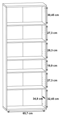 Komoda/Botník SIMO biela/šedý betón