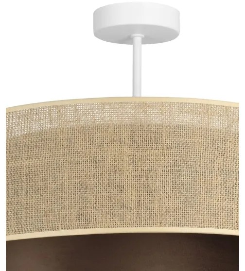 Prisadený luster SARTA 1xE27/60W/230V hnedá/juta