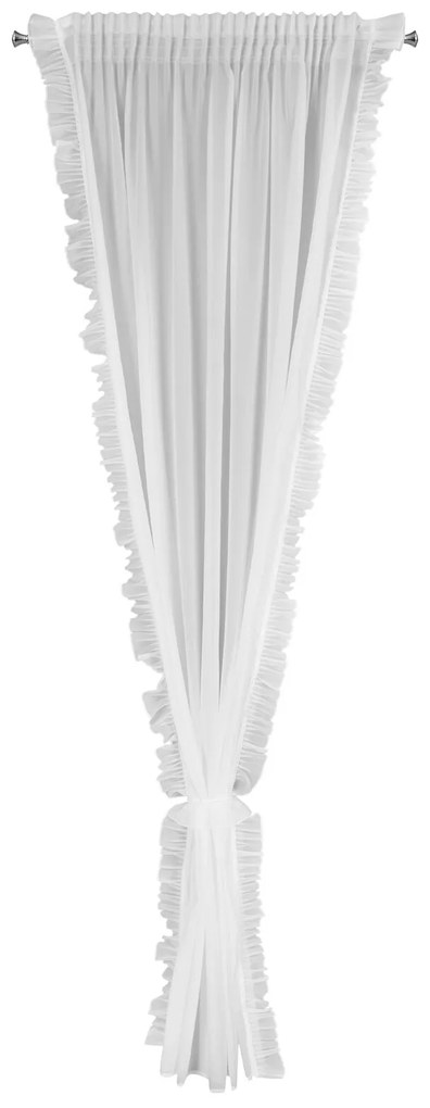 ZÁCLONA NA PÁSKE KATHY 140X270 CM BIELA