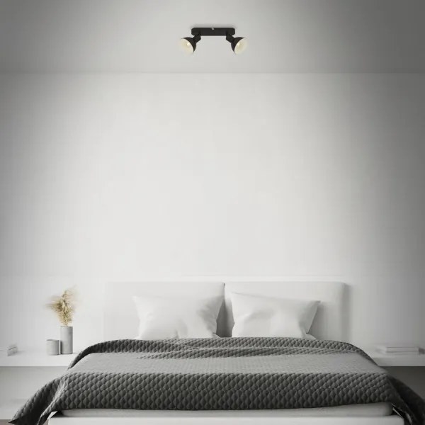 Briloner 2674-025 - Bodové svietidlo RETRO 2xE14/25W/230V čierna