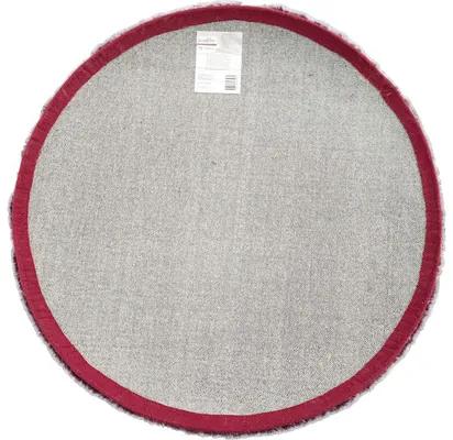 Kusový koberec Shaggy Romance Kruh 80 cm berry melír