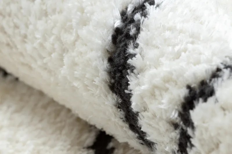 Kusový koberec Mode 8522 abstract cream/black, 160x220, biela, chodba / predsieň, Dywany Łuszczów