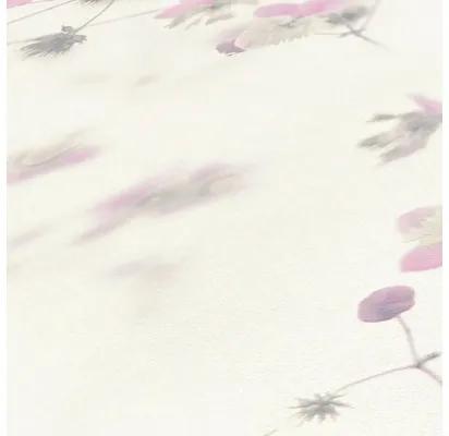 Vliesová tapeta flowers vidiecky štýl ružovo-šedá 10,05x0,53 m