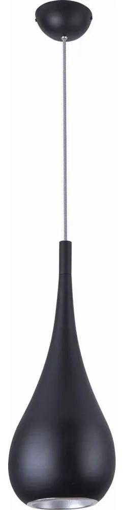 MAXLIGHT P0233 - Luster na lanku DROP 1xE27/40W/230V pr. 20 cm čierna