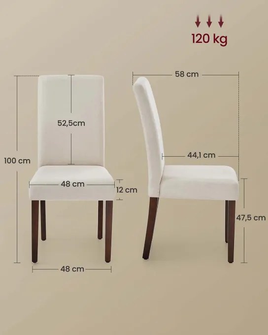 Set dvoch jedálenských stoličiek KDC158W01 (2 ks)