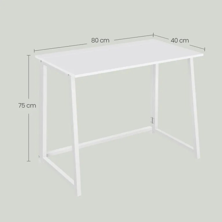 Set do pracovne ZARIMO stôl 80x40 cm, biela + kreslo AVOLA VELVET, hnedé