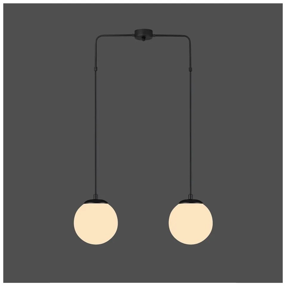 Čierne závesné svietidlo Squid Lighting Efe, výška 100 cm