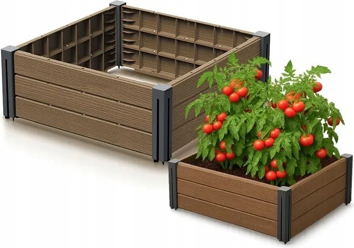 Vyvýšený záhon Bas Planty 75,6 cm hnědý