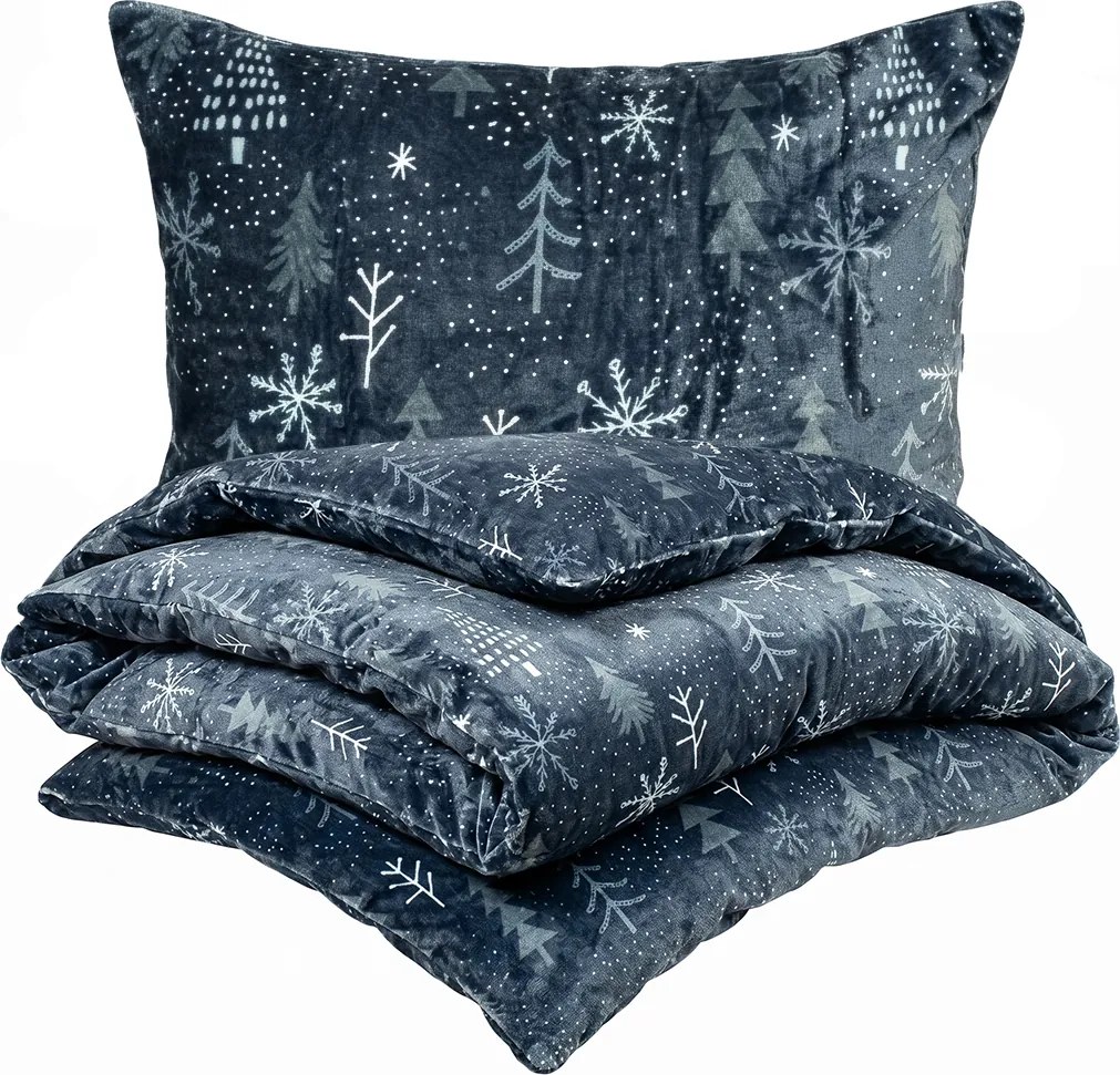 4Home Obliečky mikroflanel Silent night, 140 x 220 cm, 70 x 90 cm