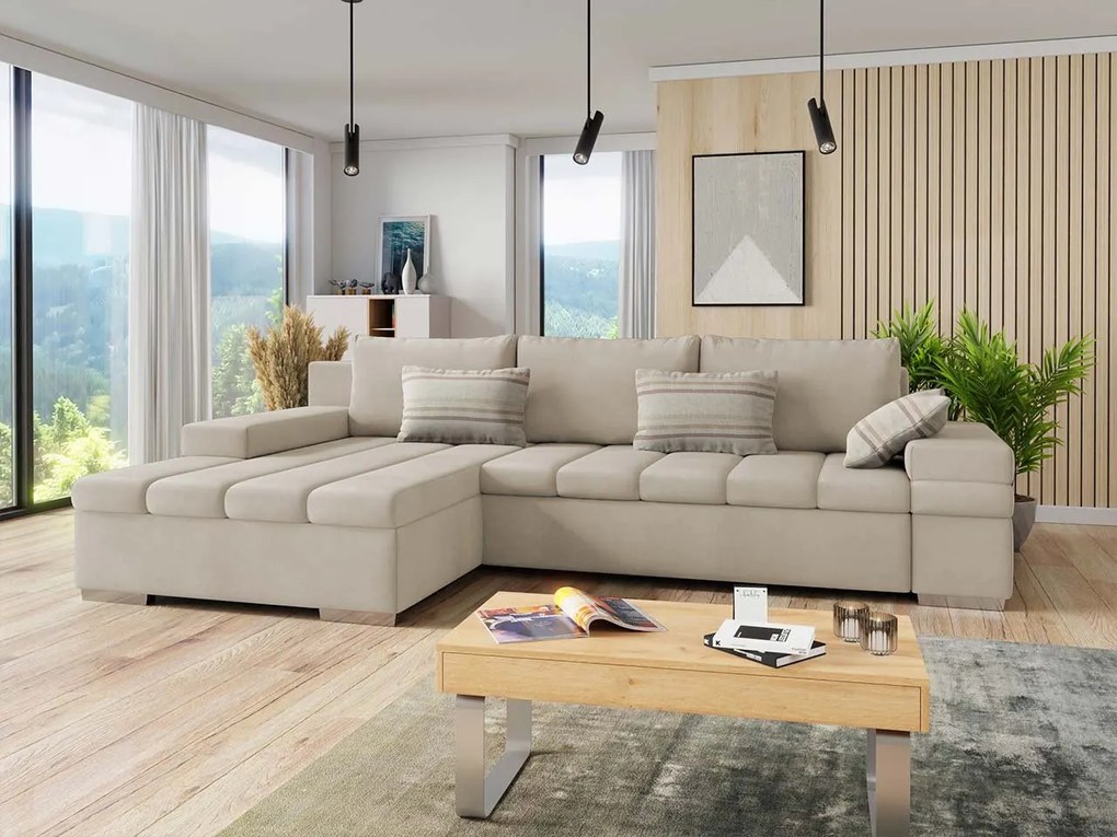 Rohová sedačka Kanton, Dostupné poťahy: Uttario Velvet 2979 + Uttario Velvet 2979 + Senegal 825, Strana: ľavá