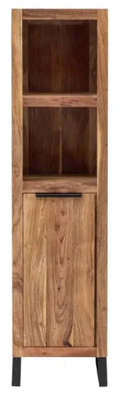 furniture-nabytek.cz - Masívna kúpeľňová skrinka Sydney z akácie, lakovaná, hnedá – 31×25×125 cm
