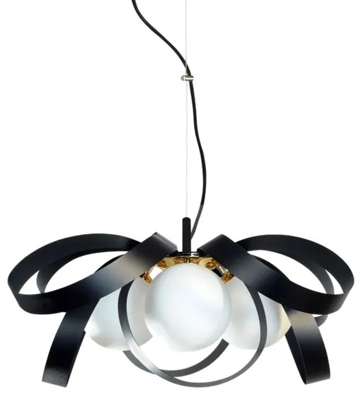 Zuma Line 1139 - Luster na lanku NELA FLAT 4xE14/40W/230V čierna