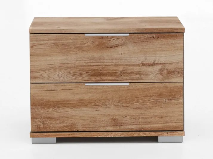 Nočný stolík Easy Plus, 2 zásuvky, dub doskový