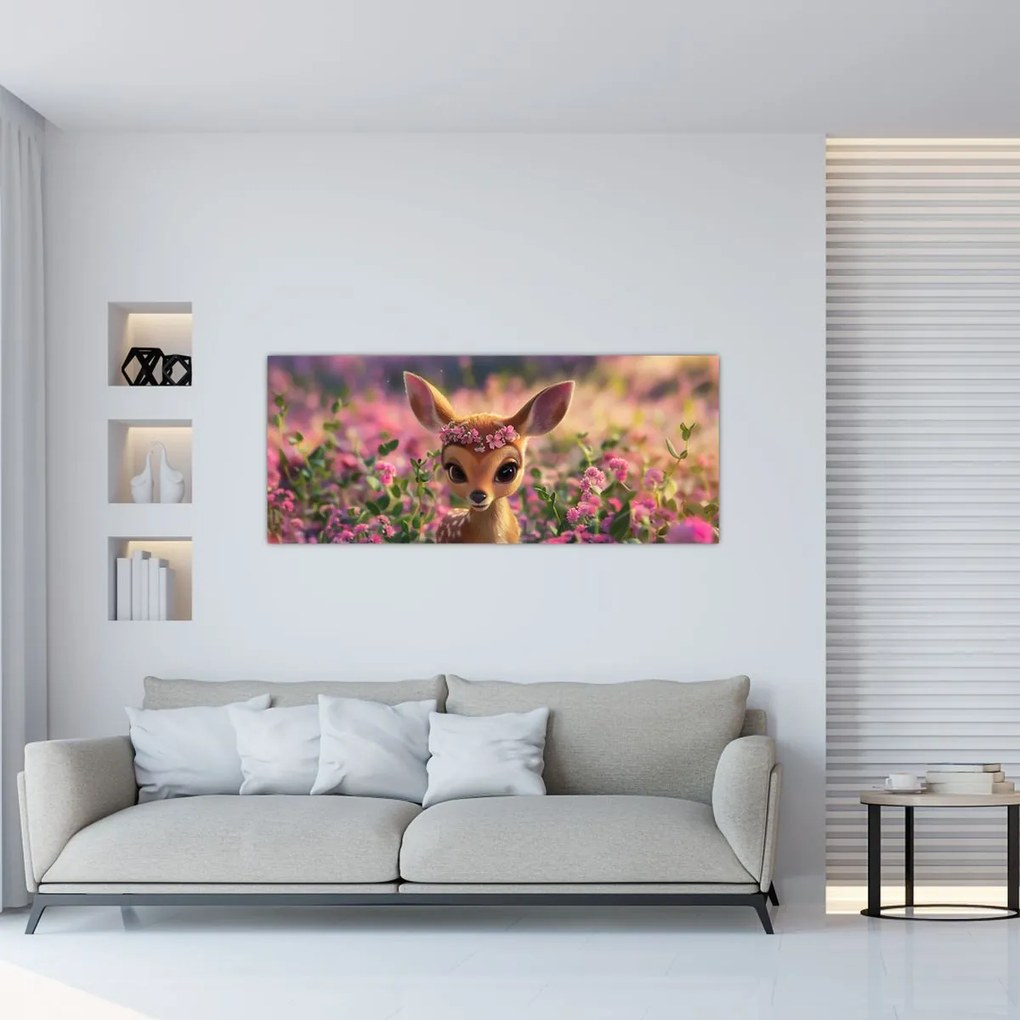 Obraz - Roztomilá srnčeka (120x50 cm)