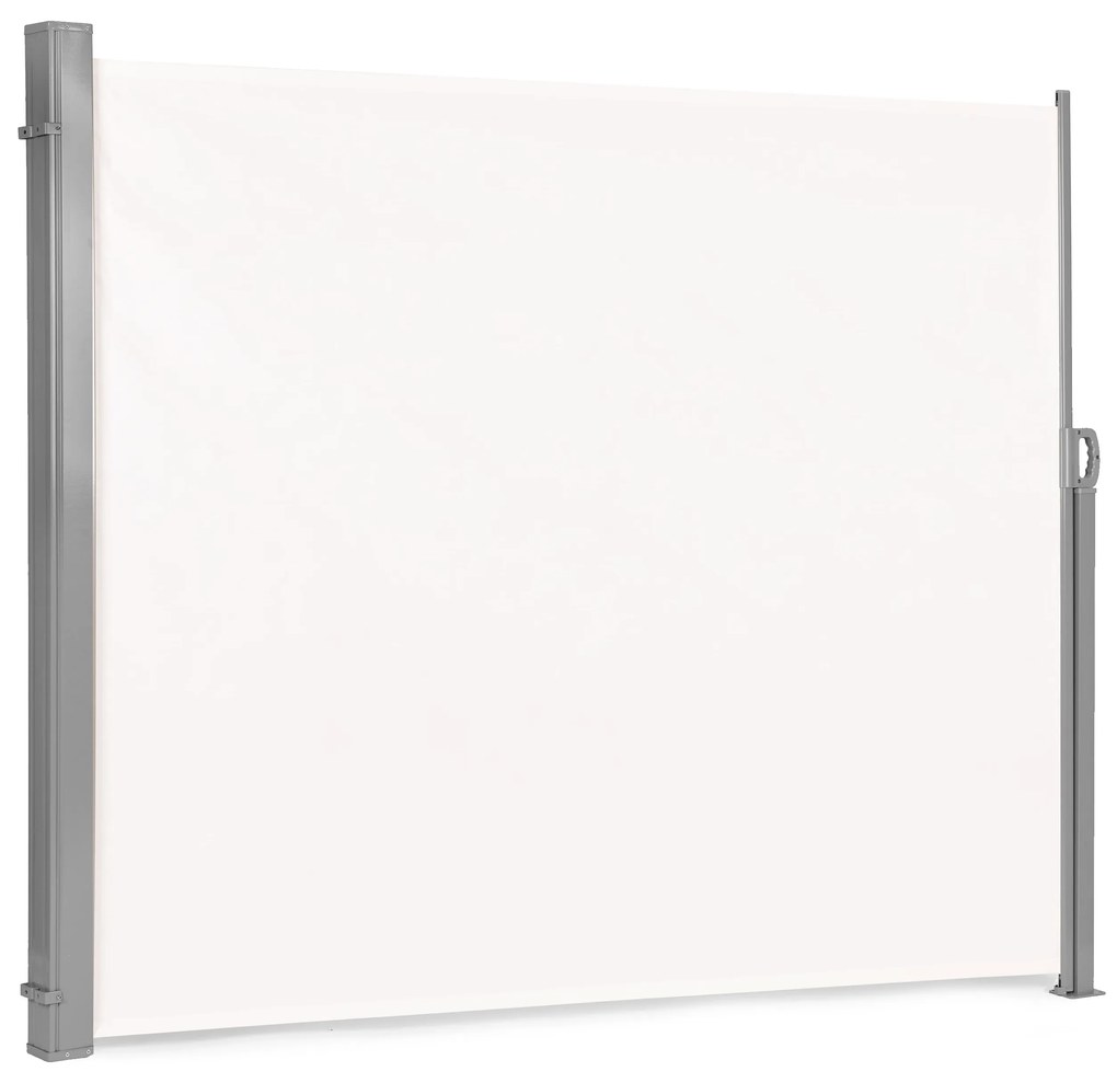 Výklopná bočná markíza, roleta, zástena do záhrady, na terasu - béžová 200 cm