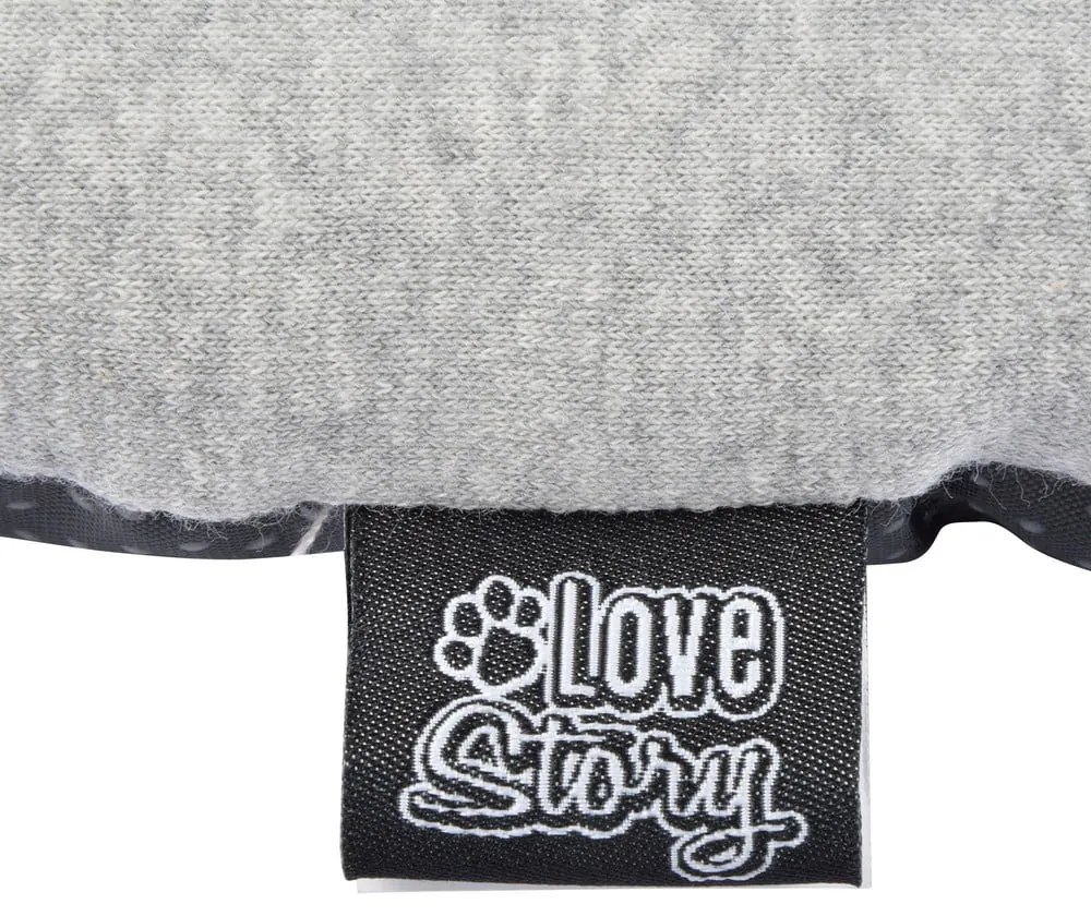Sivý pelech pre psa 45x60 cm – Love Story