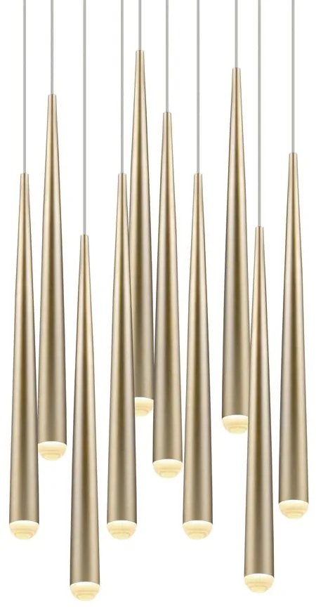 LED závesné svietidlo v zlatej farbe ø 30 cm Cala – Trio Select