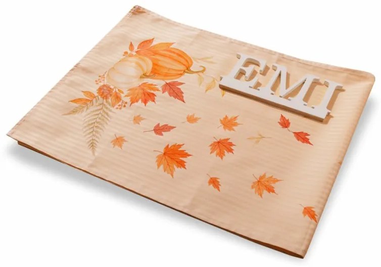 Obrus damaškový Tekvice 35x180 cm EMI