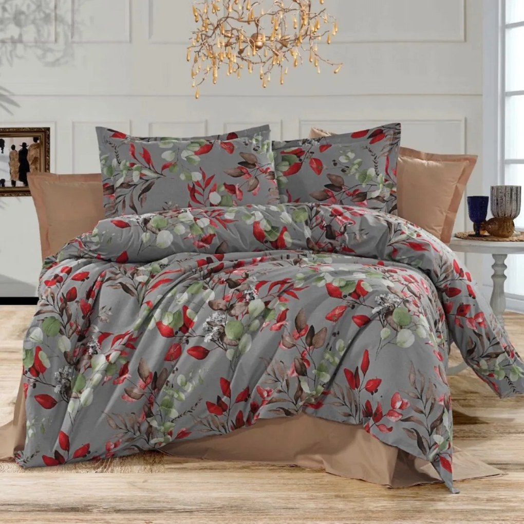 Obliečky bavlnené Mia Sivá 200x140cm+90x70cm TiaHome