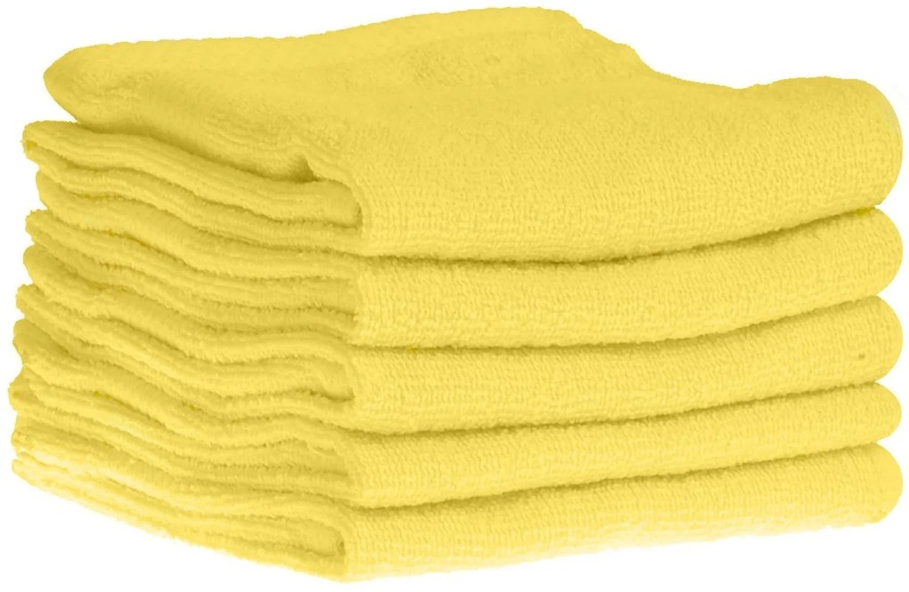 Detský uterák bavlnený 30x50 svetlo žltý EMI
