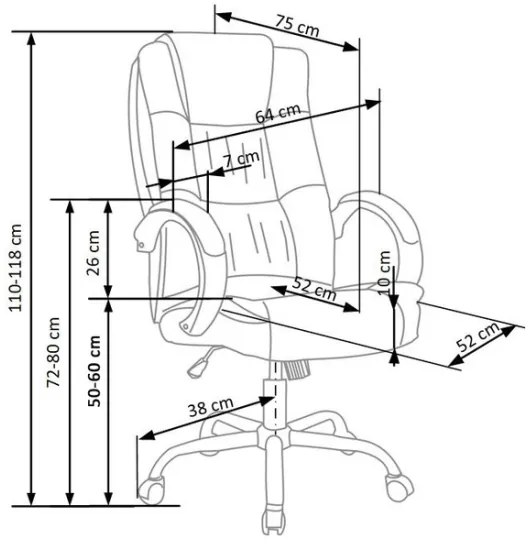 Kancelárska stolička RELAX čierna