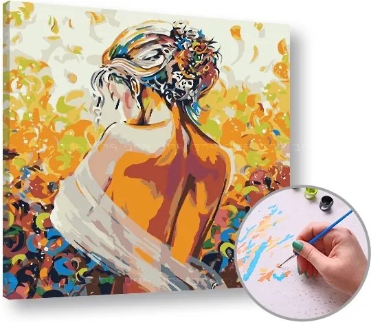 Maľovanie podľa čísel ŽENA – stredná náročnosť