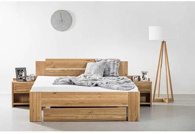 Ahorn GRADO - masívna dubová posteľ 100 x 200 cm, dub masív