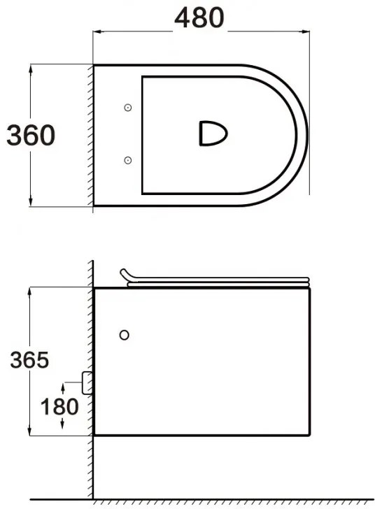 Mexen SOFIA Rimless závesná wc misa so sedátkom s pomalým zatváraním, 49 x 37 cm, biela, 30544000