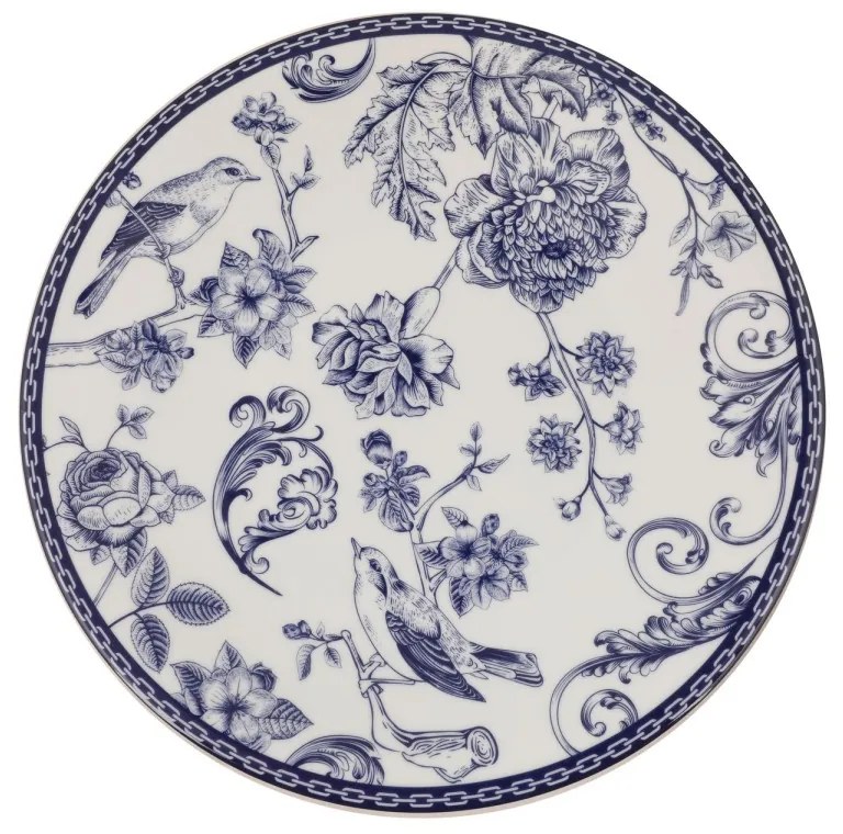 Porcelánová súprava 24 ks tanierov Folclore biela/modrá