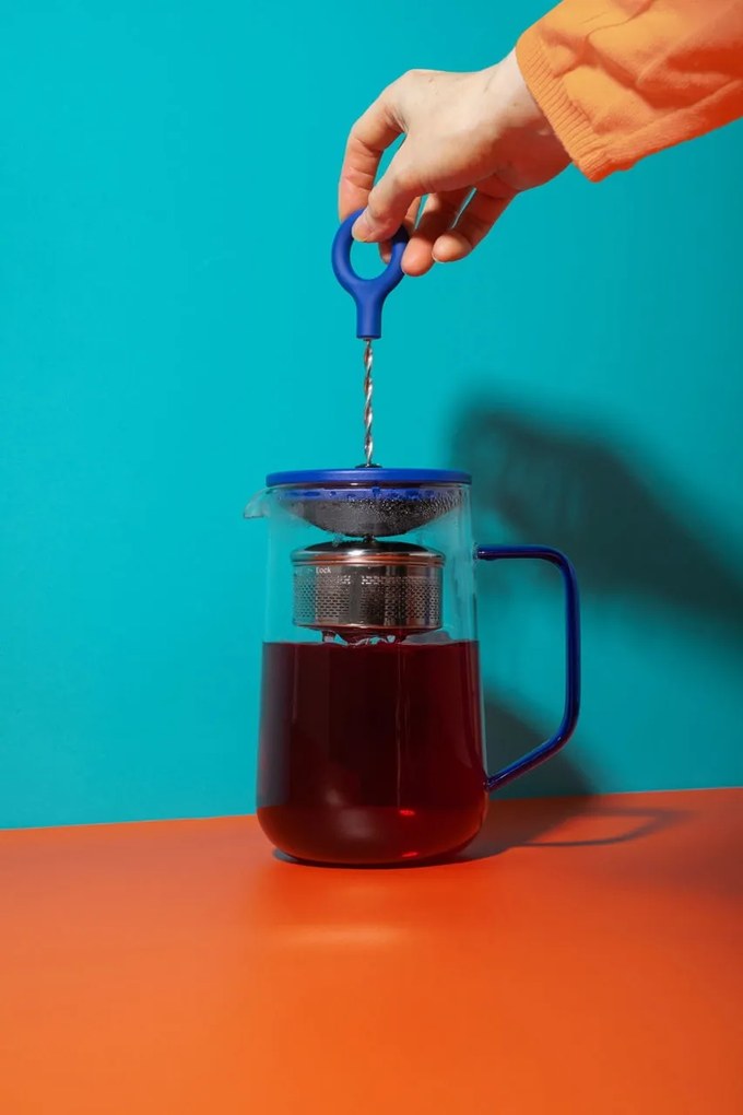Kitchen Craft Čajová kanvica so sitkom La Cafetière Gyro Blue 1,25 l
