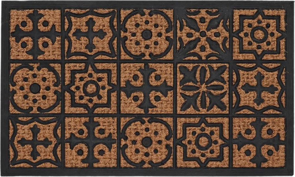 Rohožka MOSAIC 75x45 cm hnědá/černá