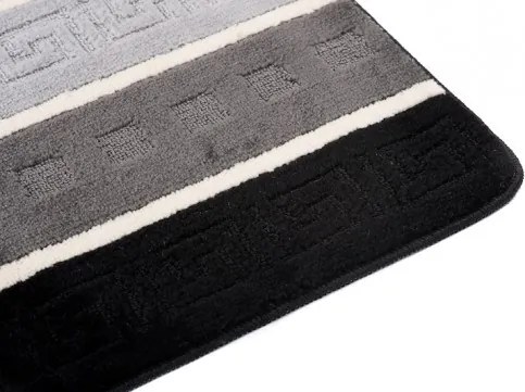 Kúpeľňový koberček MULTI A5016 grécky - čierny, sivý
