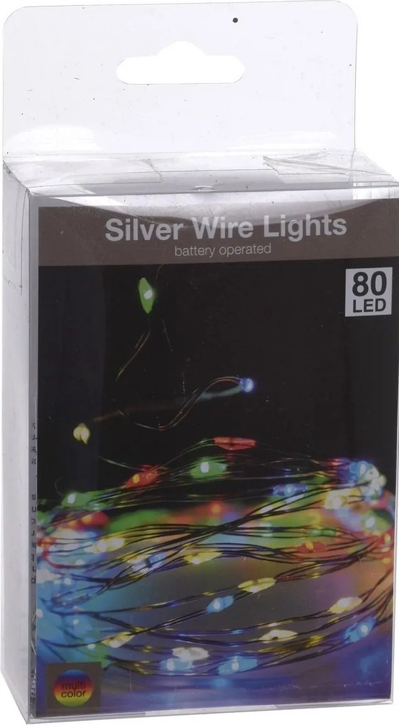 Svetelný drôt farebná, 80 LED